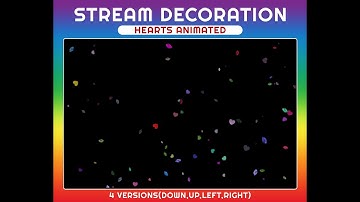 Animated Heart Particles Stream Overlay – Colorful Twitch Overlay for OBS