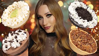 Asmr New Thanksgiving Crumbl Pies French Silk, Pecan, Cookies & Cream, Key Lime Mukbang