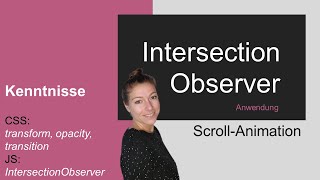 Intersection Observer with HTML, CSS and JavaScript - Scroll animation