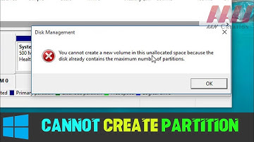 How to Fix Cannot Create Partition in Windows (Already contains the maximum number of partitions)