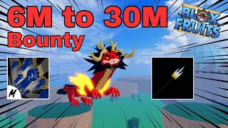 This Dragon combo will get you 30M EASILY! | Road to 30m | Blox fruits bounty hunting