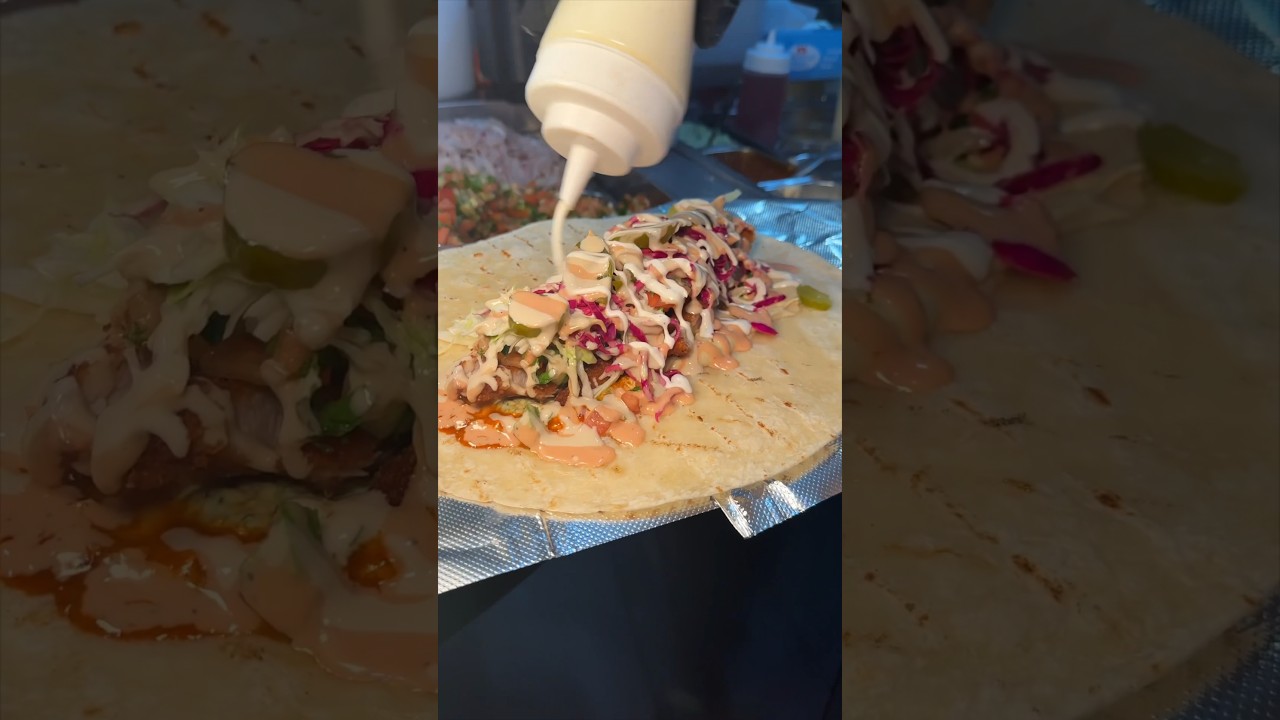 The CHICKEN SCHNITZEL WRAP from Duzan in Astoria, Queens NYC always hits the spot! 🔥 