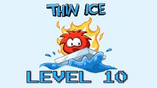 Club Penguin Thin Ice Level 10 Walkthrough (Ice Bonus Stamp)