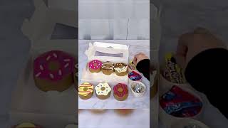 Make a 3D Donut Box Set with Mini Donuts | Cute Donut Favor Boxes | Project 32/85