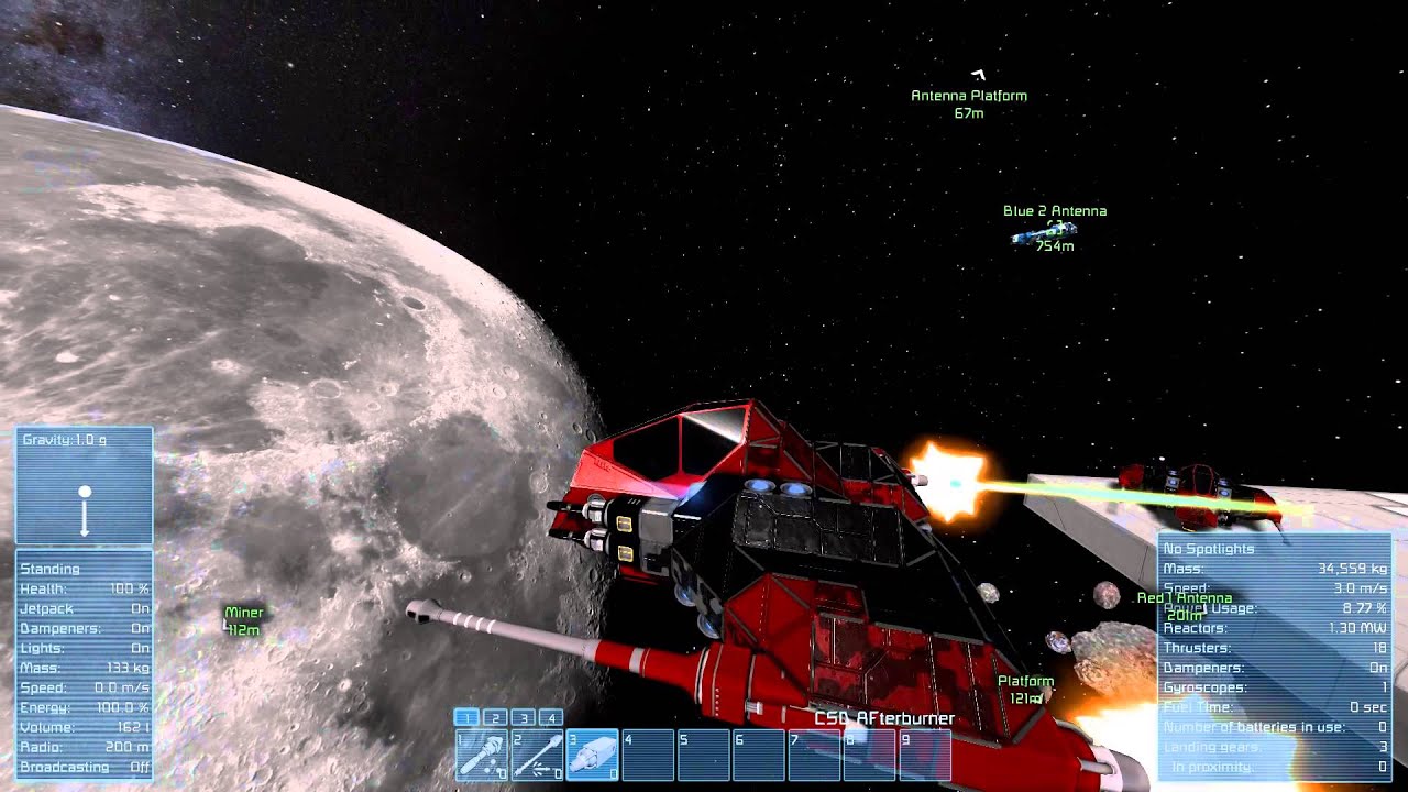 Space Engineers - How to use guns in ships | Tutorial - YouTube