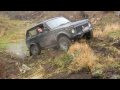 Land Rovers & Lada Niva play 'King of the hill'