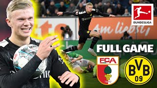 Erling Haaland's First Match including 3 Goals | FULL GAME | FC Augsburg - Borussia Dortmund