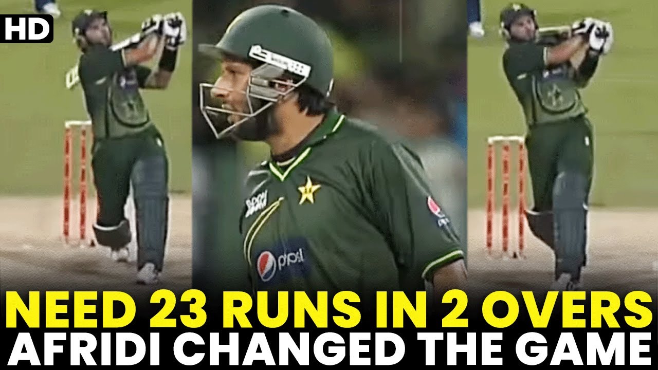 Pakistan Need 23 Runs in Last 2 Overs  Shahid Afridi Changed The Whole Game  PCB  MA2A