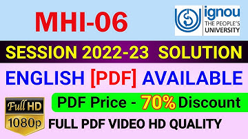 MHI-06 Solved Assignment in English 2022-23, MHI 6 Solve Assignment 2023, MHI 6 Assignment