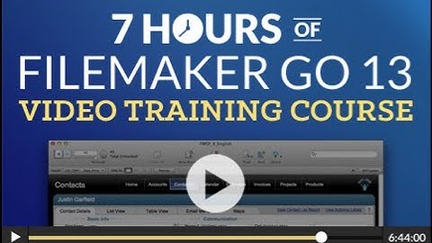 7 Hour FileMaker Go 13 Video Training Course