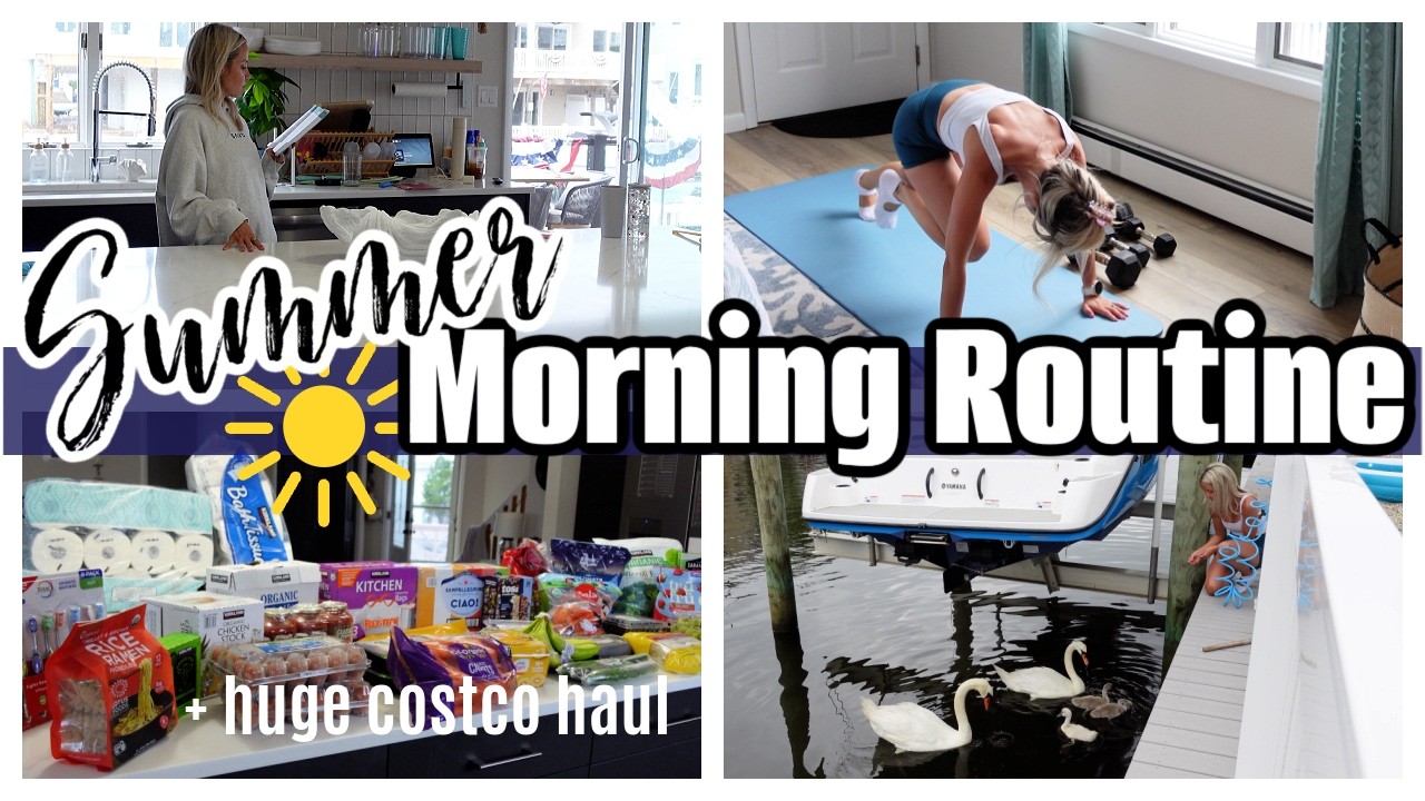 REALISTIC SUMMER MORNING ROUTINE | Costco Haul, Restocking & Mom Life