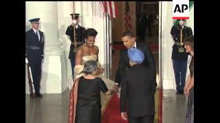 President Barack Obama and first lady Michelle welcomed Indian Prime Minister Manmohan Singh and his