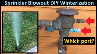 Sprinkler Blowout with Air Compressor FEBCO 765 Full Guide, FEBCO 7651 Backflow Preventer PVB shown