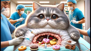 Sugar Shock: A Cat's Journey from Heart Attack to Health 🍭💔🏥#cat #aicat #cutecat