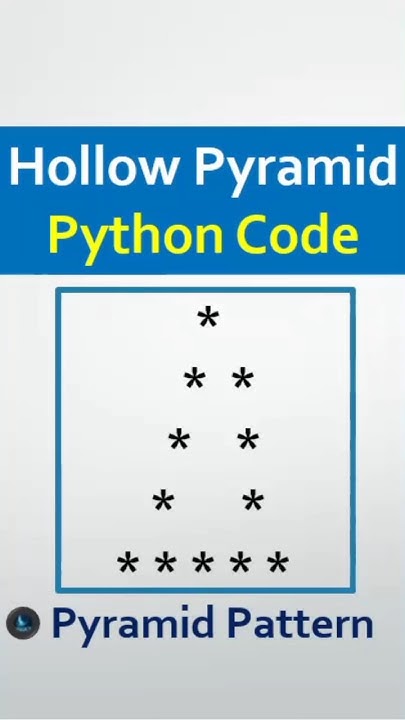 Python Hollow Pyramid Pattern |Pyrhon Tricks & Tips #python #coding # ...