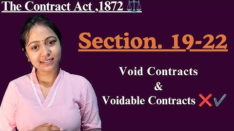 Indian Contract Act 1872 | Section 19–22 | Void & Voidable Contracts Explained |