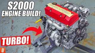 Turbocharged F22C1 Engine Build (OEM+)  Full Start to Finish [4K]  S2000 AP2:  Part 4