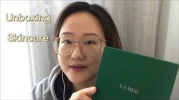 ASMR-Unboxing and trying skincare products on you-Whisper, personal attention