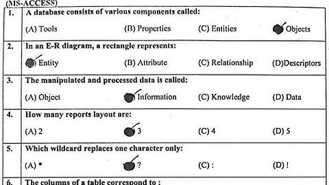 2nd year computer past papers solved mcqs | 12th Class Computer most important solved mcqs