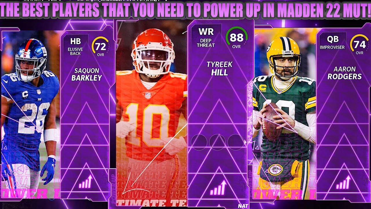 THE BEST PLAYERS TO POWER UP RIGHT NOW IN MADDEN 22 ULTIMATE TEAM! MADDEN 22 ULTIMATE TEAM