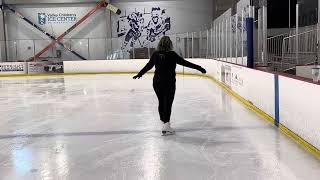 Stacy Davis adult pre-bronze over 50 skating skills test