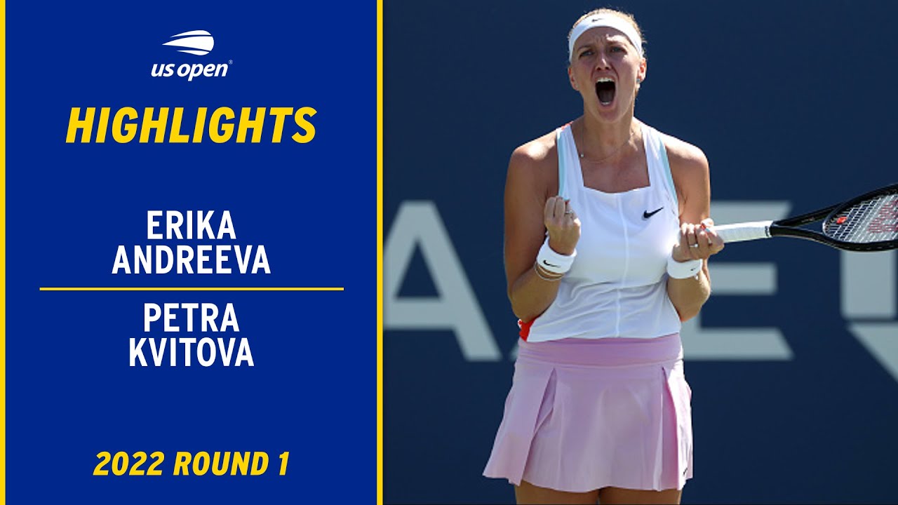 2022 tennis, E. Andreeva vs. P. Kvitova, Erika Andreeva, Grand Slam, New Yo...