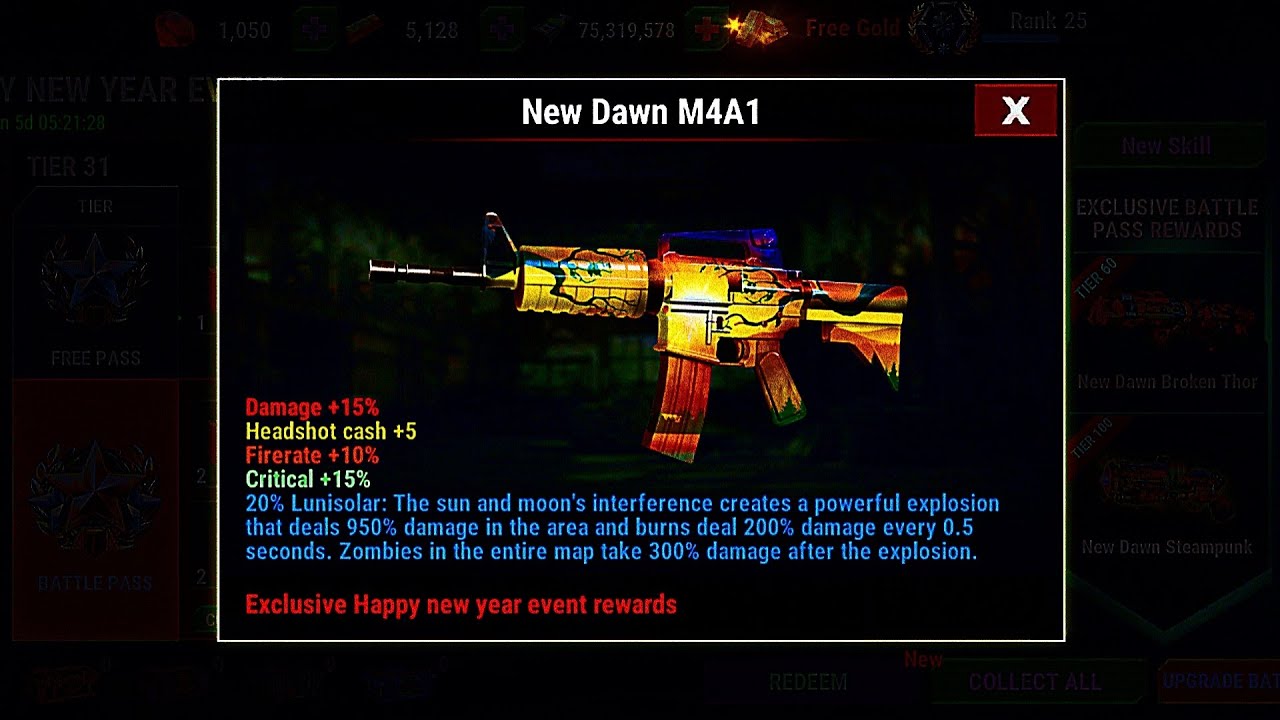 Dead Target || New Skin : NEW DAWN M4A1 || Happy New Year Event