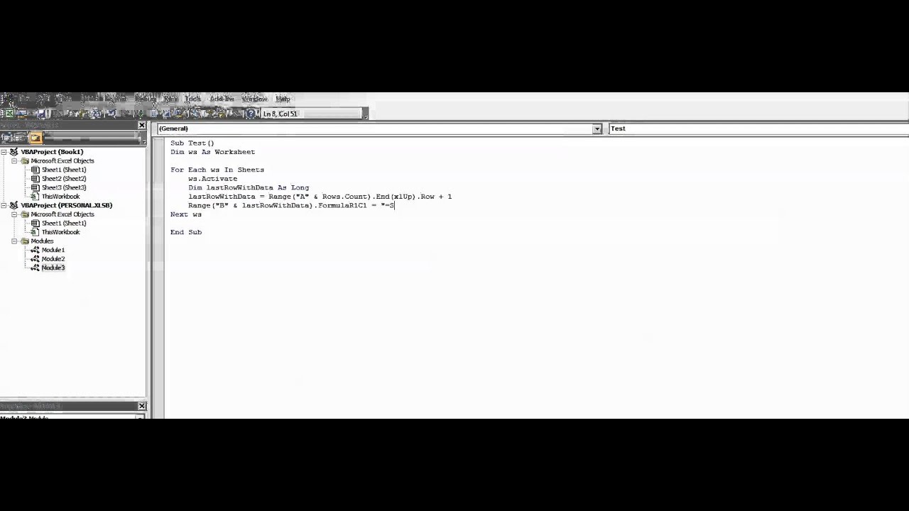 Excel Macros How to create macro with formulas that will add totals to ...