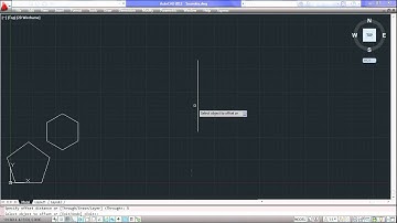 AutoCAD Circle, Polygon, Offset, Rotate, Mirror, Trim