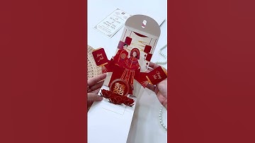 Thiệp cưới 3D pop up chibi cô dâu chú rể #weddinginvitation #thiepcuoipeonies #3dpopupcard