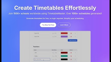 How to Generate a School Timetable Online | TimetableMaster Step-by-Step Demo