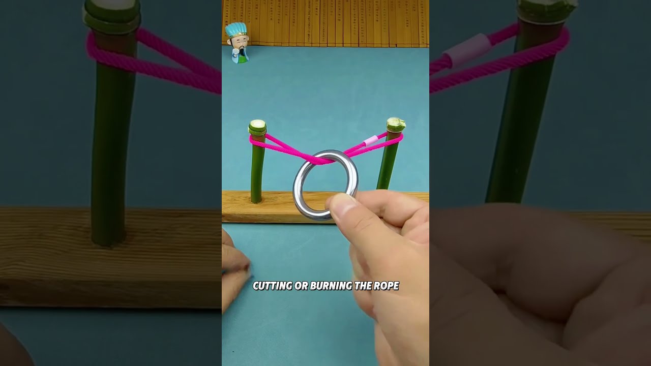 A True Escape Puzzle Can You Think Of Way To Remove The Ring Iq Iqtest