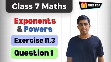 Class 7 Maths | Q1 Ex 11.3 | Exponents & Powers