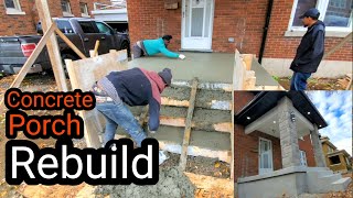 How To Rebuild  a Concrete Front Porch DIY PT