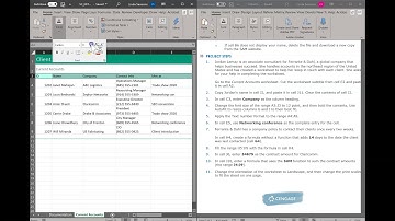 Excel Module 1 SAM End of Module Project 1:  Ferrante & Dahl Consultants