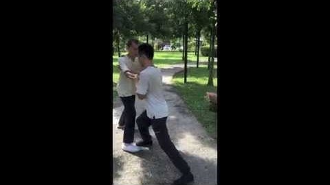 Tai chi secret movement -training push hands rooting