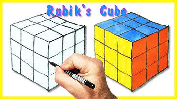 How to Draw a 3d Rubik