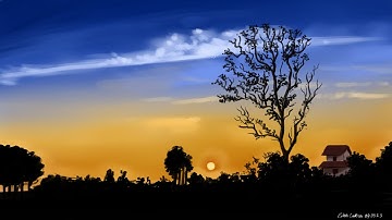 How to Paint A Landscape in KRITA | Step-By-Step Drawing Tutorial