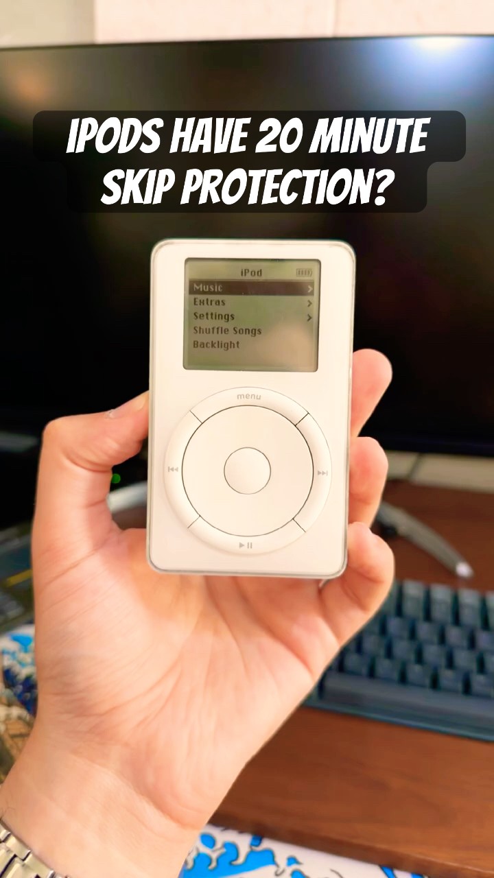 iPods had 20 minute skip protection? ‪@EliteObsolete‬ #apple #ipod