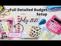 2021 FULL DETAILED JULY BUDGET PLANNER SETUP + GIVEAWAY  |  BI-WEEKLY PAYCHECK | MONEY GOALS