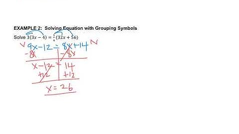 Algebra - 1.3 Solving Equations with Variables on Both Sides