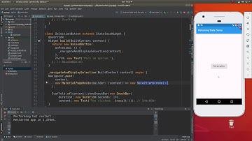 Beginning Flutter:  29 Navigator - returning data