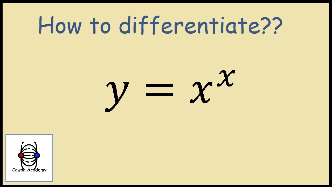 How To Differentiate Y X X Youtube