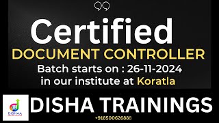 CERTIFIED DOCUMENT CONTROLLER COURSE KORATLA