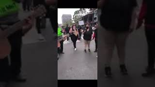 Rapper in San Jose Protest spits some knowledge!!!