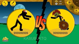 ZOMBIE KAI GIANT SUMMON X999999 ZOMBIE MINI VS SHIELD ZOMBIE MINI | STICK WAR LEGACY - KASUBUKTQ