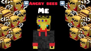 Fighting 1000 bees (Minecraft)