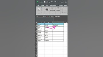 Flash Fill - Full Name - Excel tips