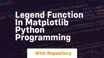 legend function in matplotlib python programming