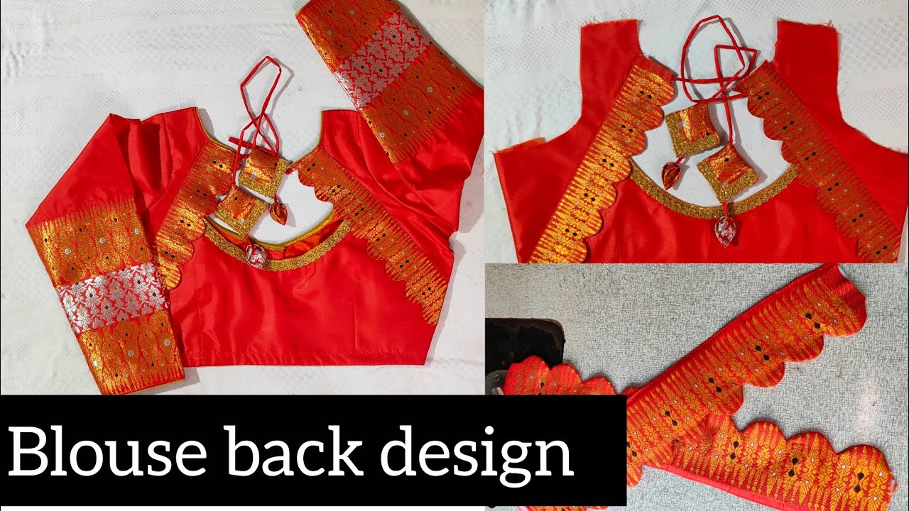 😍চাদৰৰ পতি বাচি গ'লে পেলায় নিদি ইমান ধুনীয়া ব্লাউজ ডিজাইন বনাব পাৰি। Blouse back design ✂️ and 🪡✨